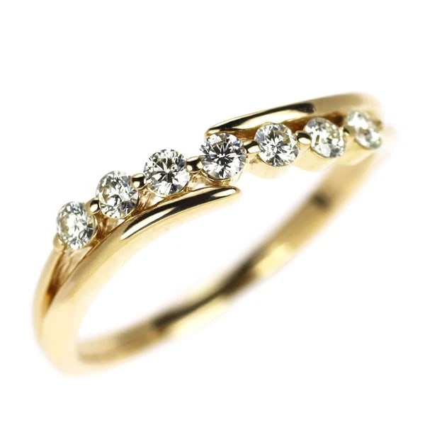 K18YG DIAMOND RING: K18YG diamond ring Brand: None Type: rings Material: K18YG, Main Stone/Creation Natural Color: Yellow Gold Size: US 4.5 Accessories: None Accessories Notice: When purchasing pre-owned goods, please