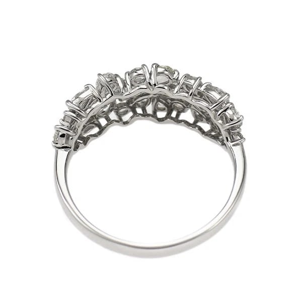 PT950 ROSE CUT DIAMOND RING - 2