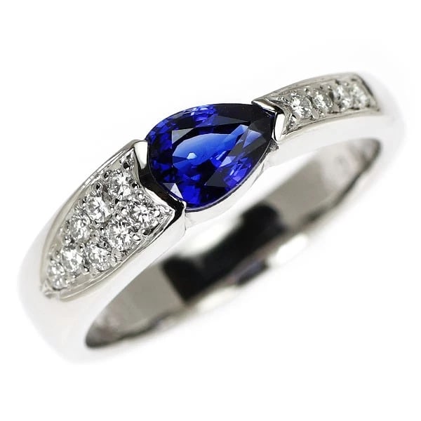PT900 SAPPHIRE DIAMOND RING: Pt900 Sapphire Diamond Ring Brand: None Type: rings Material: Pt900, Main Stone/Creation sapphiresidestonediamond Color: Silver Size: 6.75 - 7US Accessories: None Accessories Notice: When
