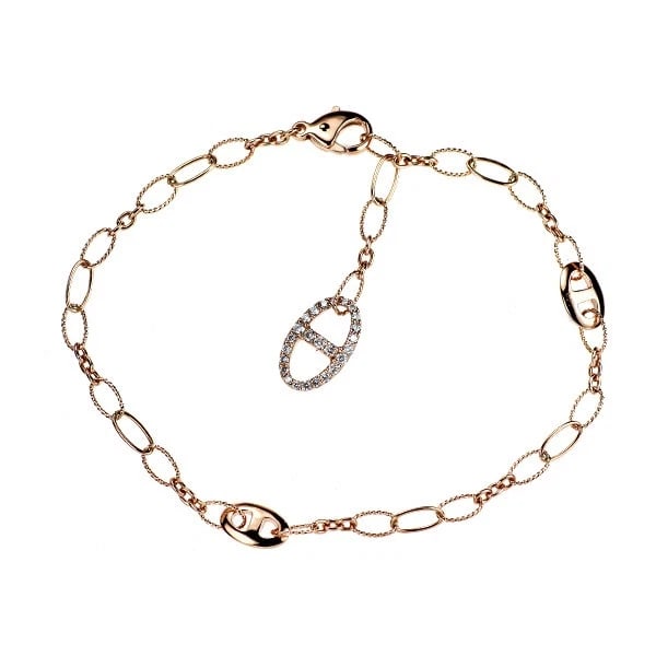 K10PG DIAMOND BRACELET: K10PG diamond bracelet Brand: None Type: bracelets Material: K10PG, Main Stone/Creation Natural Color: pink Gold Size: Length/Width/Diameter (CM) 4.7 Accessories: None Accessories Notice: When