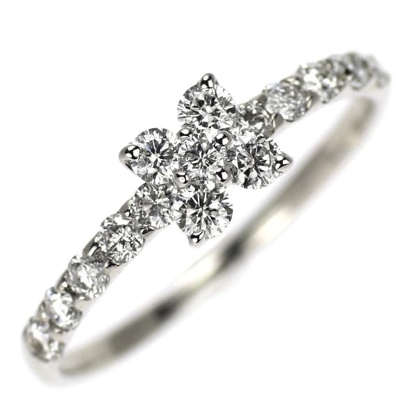 K18WG DIAMOND RING: K18WG Diamond Ring Brand: None Type: rings Material: K18WG, Main Stone/Creation Natural Color: White Gold Size: 5.25US Accessories: None Accessories Notice: When purchasing pre-owned goods, please