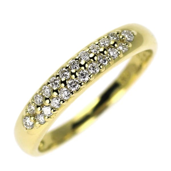 K18YG DIAMOND RING: K18YG diamond ring Brand: None Type: rings Material: K18YG, Main Stone/Creation Natural Color: Yellow Gold Size: 4.75 - 5US Accessories: None Accessories Notice: When purchasing pre-owned goods,