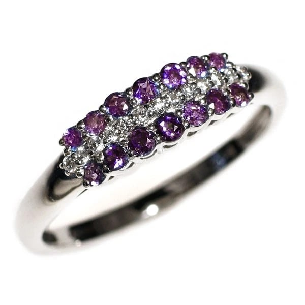 PT900 ALEXANDRITE DIAMOND RING: Pt900 Alexandrite Diamond Ring Brand: None Type: rings Material: Pt900, Main Stone/Creation Alexandritesidestonediamond Color: Silver Size: 6.75 - 7US Accessories: None Accessories Notice: When