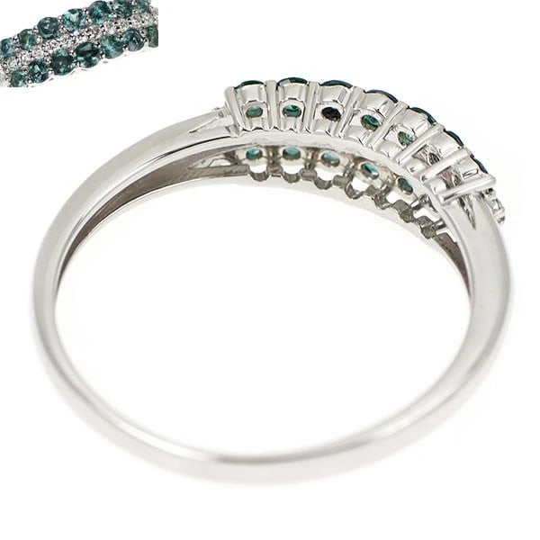 PT900 ALEXANDRITE DIAMOND RING - 2