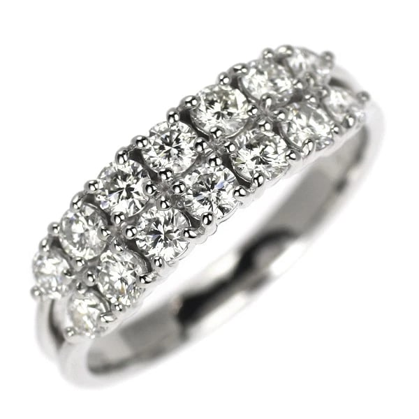 PT950 DIAMOND RING: Pt950 diamond ring Brand: None Type: rings Material: Pt950, Main Stone/Creation Natural Color: Silver Size: 4.5US Accessories: None Accessories Notice: When purchasing pre-owned goods, ple