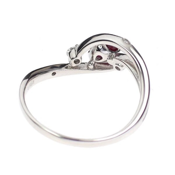 K18WG RUBY DIAMOND RING - 2