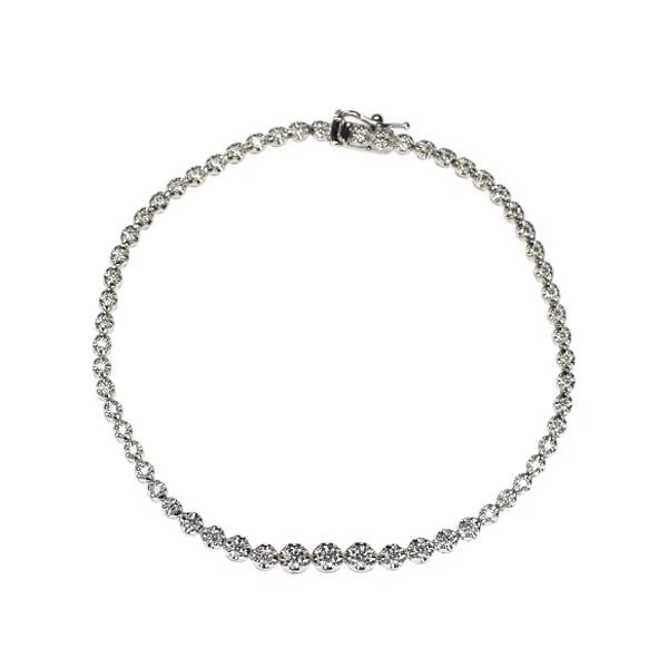 PT850 DIAMOND TENNIS BRACELET: Pt850 diamond tennis bracelet Brand: None Type: bracelets Material: Pt850, Main Stone/Creation Natural Color: Silver Size: Length/Width/Diameter (CM) 2.4-3.9 Accessories: None Accessories Notice: