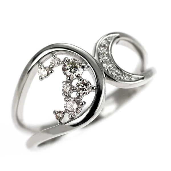 PT900 DIAMOND RING: Pt900 diamond ring Brand: None Type: rings Material: Pt900, Main Stone/Creation Natural Color: Silver Size: 6US Accessories: None Accessories Notice: When purchasing pre-owned goods, please refer to