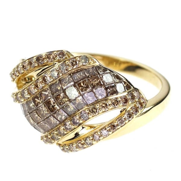 K18YG DIAMOND RING - 2