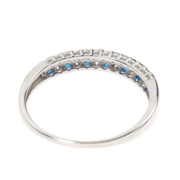 PT950 GARNET DIAMOND RING - 2