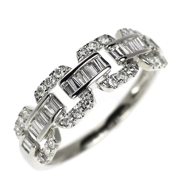 K18WG DIAMOND RING: K18WG diamond ring Brand: None Type: rings Material: K18WG, Main Stone/Creation Natural Color: White Gold Size: 8.75US Accessories: None Accessories Notice: When purchasing pre-owned goods