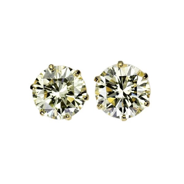 K18YG DIAMOND STUD EARRINGS: K18YG Diamond Stud Earrings Brand: None Type: piercing Material: K18YG, Main Stone/Creation Natural Color: Yellow Gold Size: Length/Width/Diameter (CM) 5.2 Accessories: None Accessories No
