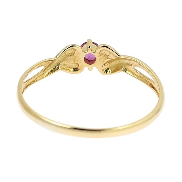 K18YG RUBY RING - 2
