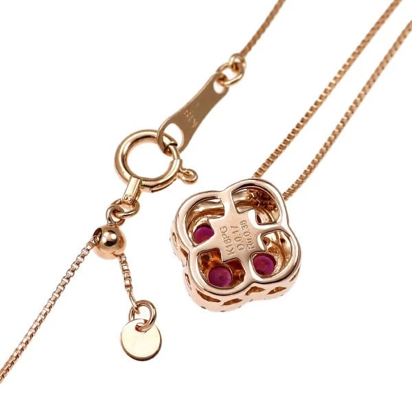 K18PG RUBY DIAMOND PENDANT NECKLACE - 2