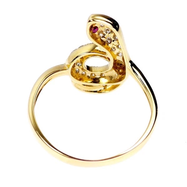 K18YG RUBY DIAMOND RING - 2