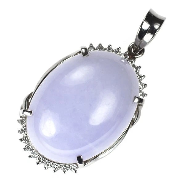PT900 JADE DIAMOND PENDANT: Pt900 Jade Diamond Pendant Brand: None Type: pendant top Material: Pt900, Main Stone/Creation jadesidestonediamond Color: Silver Size: Length/Width/Diameter (CM) 40.5 Accessories: None Accessories