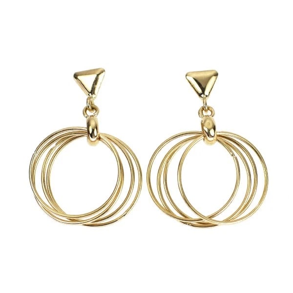 K18YG DESIGN EARRINGS: K18YG design earrings Brand: None Type: piercing Material: K18YG, Color: Yellow Gold Size: Length/Width/Diameter (CM) 19.4 Accessories: None Accessories Notice: When purchasing pre-owned goods,