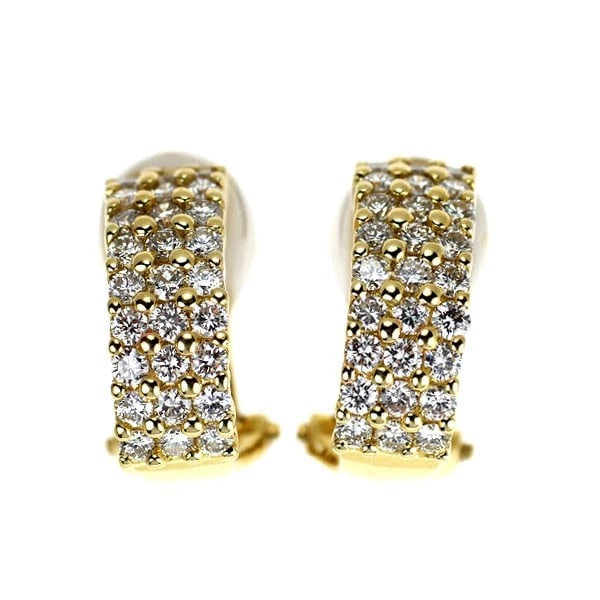 K18YG DIAMOND EARRING: K18YG diamond earring Brand: None Type: earring Material: K18YG, Main Stone/Creation Natural Color: Yellow Gold Size: Length/Width/Diameter (CM) 14.9 Accessories: None Accessories Notice: When