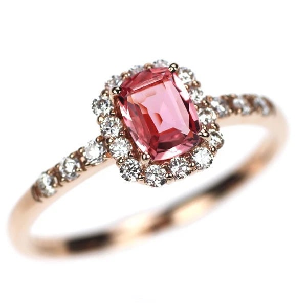 K18PG SAPPHIRE DIAMOND RING: K18PG Sapphire Diamond Ring Brand: None Type: rings Material: K18PG, Main Stone/Creation sapphireSide Stonediamonds Color: pink Gold Size: US 6 Accessories: None Accessories Notice: When purchasing