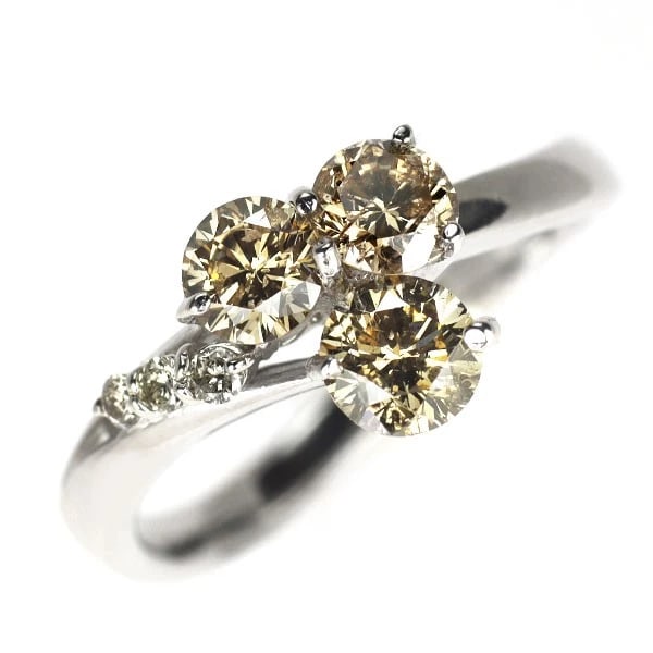 K18WG DIAMOND RING: K18WG Diamond Ring Brand: None Type: rings Material: K18WG, Main Stone/Creation Natural Color: White Gold Size: 5.5 - 5.75 Accessories: None Accessories Notice: When purchasing pre-owned goods,