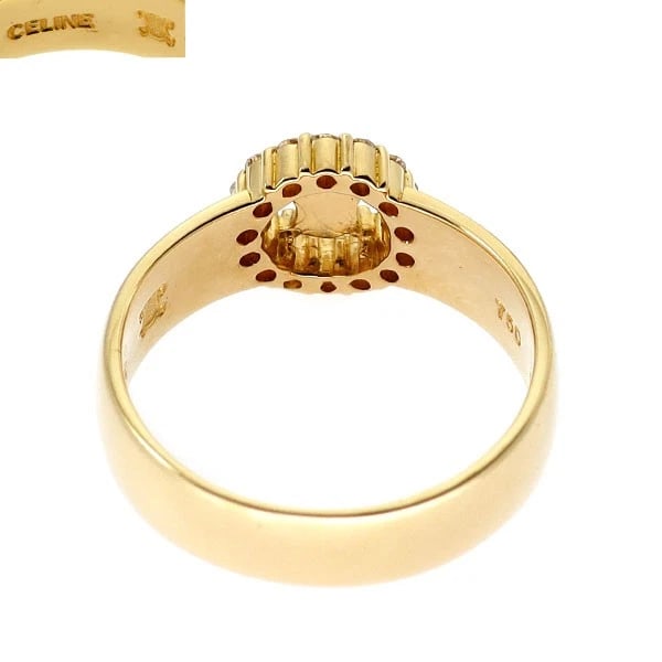 CELINE K18YG DIAMOND RING - 2
