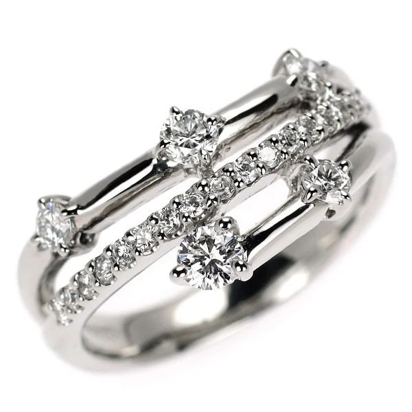 PT900 DIAMOND RING: Pt900 diamond ring Brand: None Type: rings Material: Pt900, Main Stone/Creation Natural Color: Silver Size: 6.25 - 6.5US Accessories: None Accessories Notice: When purchasing pre-owned goo
