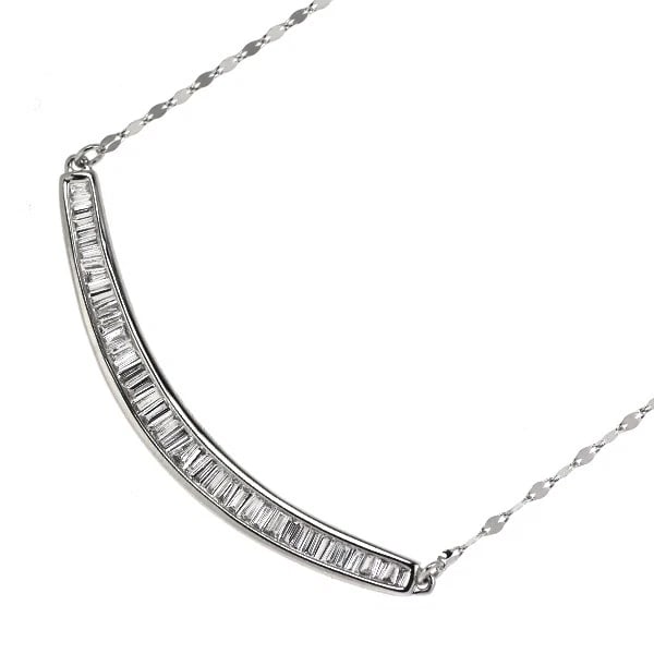 K18WG DIAMOND PENDANT: K18WG DIAMOND PENDANT Brand: None Type: pendant necklace Material: K18WG, Main Stone/Creation Natural Color: White Gold Size: Necklace: Chain Length ?46cm Accessories: None Accessories Notice: When