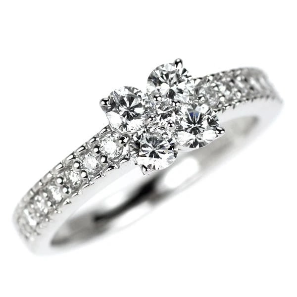 PT900 DIAMOND RING: Pt900 diamond ring Brand: None Type: rings Material: Pt900, Main Stone/Creation Natural Color: Silver Size: 4.75 - 5US Accessories: None Accessories Notice: When purchasing pre-owned goods, please