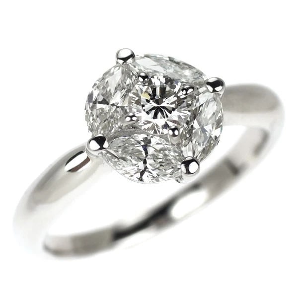 PT900 DIAMOND RING: Pt900 diamond ring Brand: None Type: rings Material: Pt900, Main Stone/Creation Natural Color: Silver Size: 6.25 - 6.5US Accessories: None Accessories Notice: When purchasing pre-owned goo