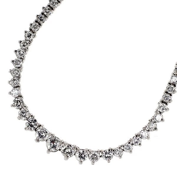 PT850 DIAMOND TENNIS NECKLACE: Pt850 diamond tennis necklace Brand: None Type: necklaces Material: Pt850, Main Stone/Creation Natural Color: Silver Size: Necklace: Chain Length 43cm Accessories: None Accessories Notice: When