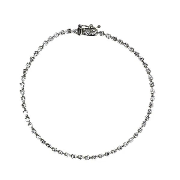 PT850 DIAMOND TENNIS BRACELET: Pt850 diamond tennis bracelet Brand: None Type: bracelets Material: Pt850, Main Stone/Creation Natural Color: Silver Size: Length/Width/Diameter (CM) 2.5 Accessories: None Accessories Notice: When