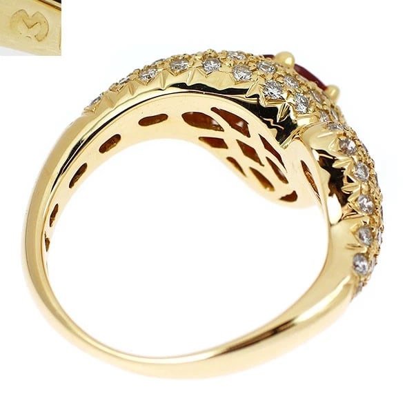 MILA SHAWN K18YG RUBY DIAMOND RING - 2