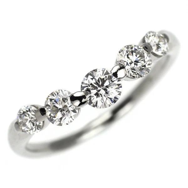 PT900 DIAMOND RING: Pt900 diamond ring Brand: None Type: rings Material: Pt900, Main Stone/Creation Natural Color: Silver Size: 5.5 - 5.75US Accessories: None Accessories Notice: When purchasing pre-owned goo