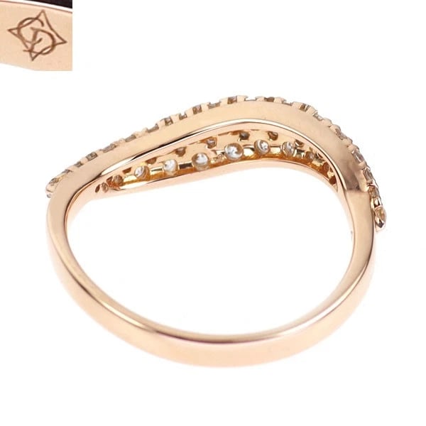 CELEDIA K18PG DIAMOND RING - 2