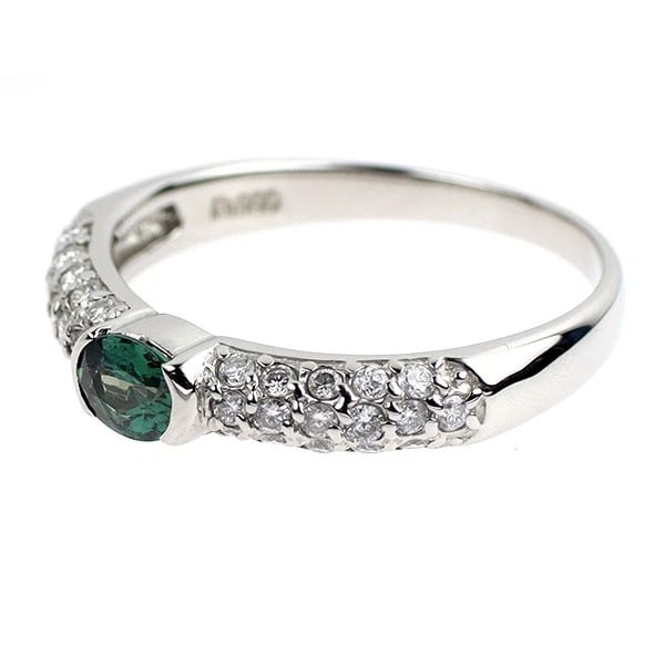 PT900 ALEXANDRITE DIAMOND RING - 2