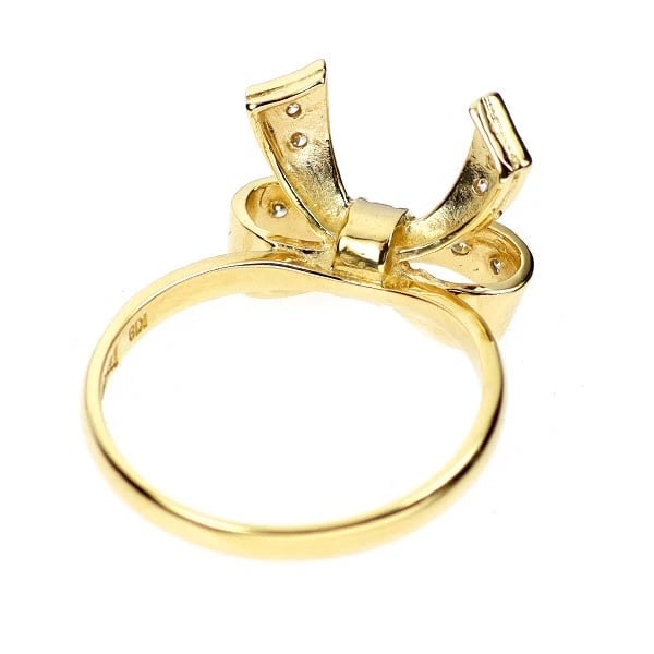 K18YG DIAMOND RING - 2