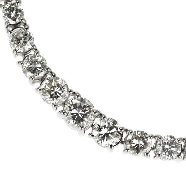 PT900 DIAMOND TENNIS NECKLACE: PT900 diamond tennis necklace Brand: None Type: necklaces Material: PT900, Main Stone/Creation Natural Color: Silver Size: Necklace: Chain Length 41.5cm Accessories: None Accessories Notice: When