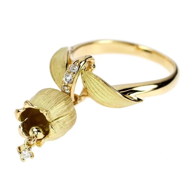 K18YG DIAMOND RING - 2