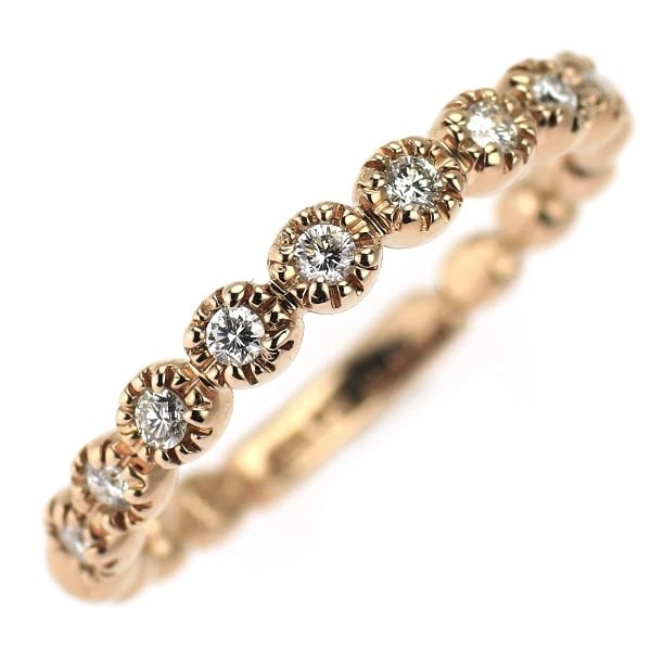 PONTEVECCHIO K18PG DIAMOND RING: Pontevecchio K18PG diamond ring Brand: Pontevecchio Type: rings Material: K18PG, Main Stone/Creation Natural Color: pink Gold Size: 5.25US Accessories: None Accessories Notice: When purchasing
