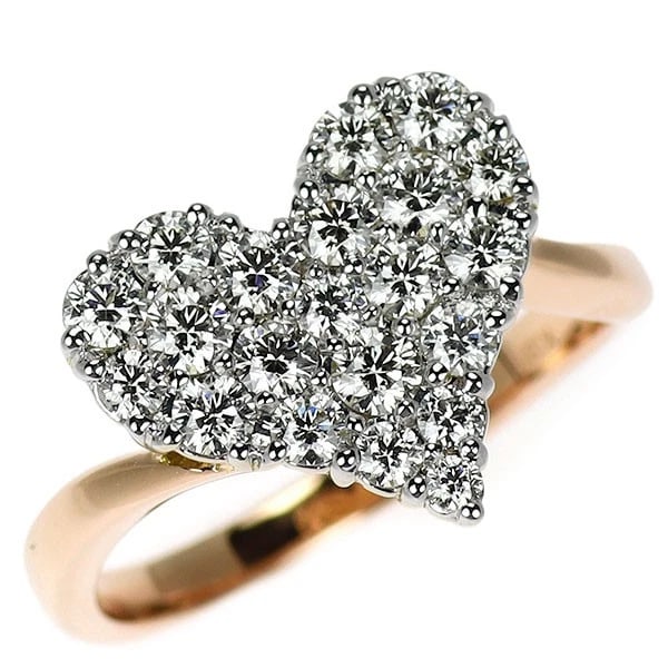 K18WG/PG DIAMOND RING: K18WG/PG diamond ring Brand: None Type: rings Material: K18WG/PG, Main Stone/Creation Natural Color: WG,PG Size: 6.25 - 6.5US Accessories: None Accessories Notice: When purchasing pre-owned goods,