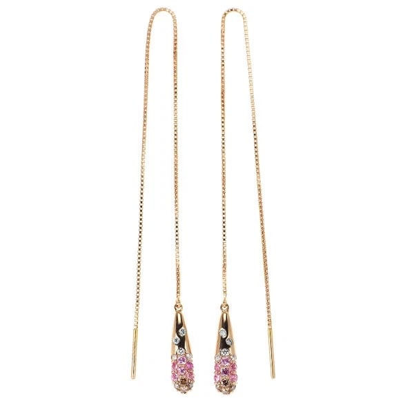 PONTE VECCHIO K18PG PINK SAPPHIRE DIAMOND EARRINGS: Ponte Vecchio K18PG Pink Sapphire Diamond Earrings Brand: Ponte Vecchio Type: Earings Material: K18PG, Main Stone/Creation sapphireSide Stonediamonds Color: pink Gold Size: Length/Width/Diameter (CM)