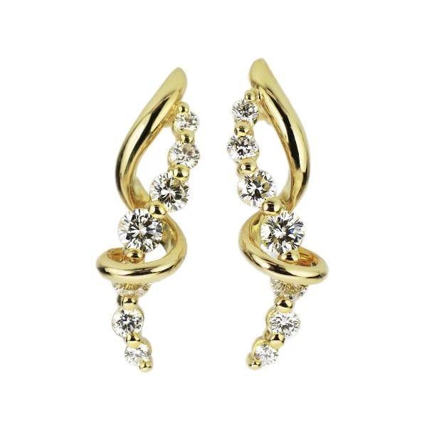 K18YG DIAMOND EARRING (1 of 2)