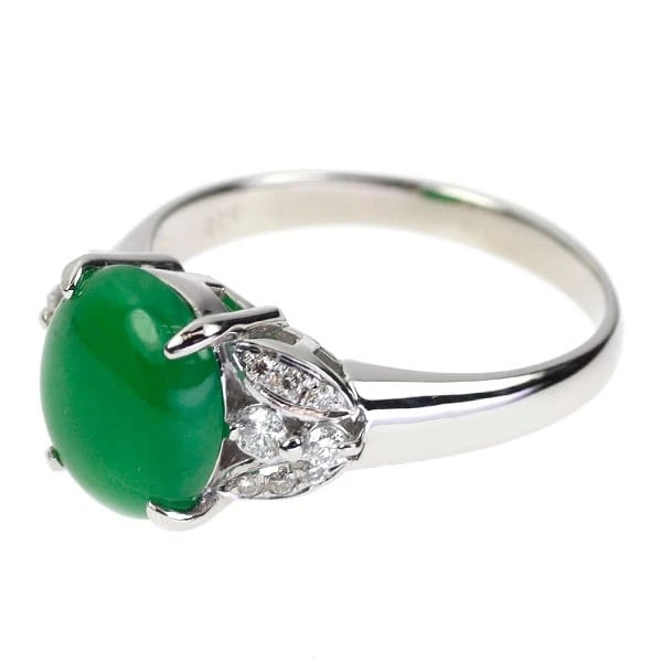 PT900 JADE DIAMOND RING - 2