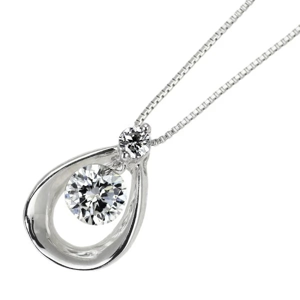PT900/ PT850 STRING HOLE DIAMOND PENDANT NECKLACE: Pt900/ Pt850 String Hole Diamond Pendant Necklace Brand: None Type: pendant necklace Material: Pt900/ Pt850, Main Stone/Creation Natural Color: Silver Size: Necklace: Chain Length ?46cm Accessories: