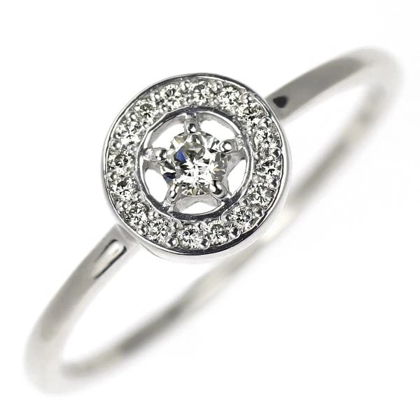 WISH UPON A STAR K18WG DIAMOND RING: wish upon a star K18WG diamond ring Brand: Wish upon a star Type: rings Material: K18WG, Main Stone/Creation Natural Color: White Gold Size: 7.25US Accessories: None Accessories Notice: Wh