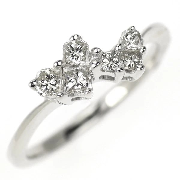 K18WG PRINCESS CUT DIAMOND RING: K18WG Princess Cut Diamond Ring Brand: None Type: rings Material: K18WG, Main Stone/Creation Natural Color: White Gold Size: 6US Accessories: None Accessories Notice: When purchasing pre-o