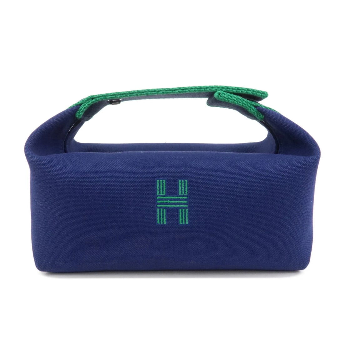 HERMES BRIDE A BRAC PM CANVAS LEATHER HAND BAG POUCH: HERMES Bride A Brac PM Canvas Leather Hand Bag Pouch Brand: LOEWE Type: shoulder bag Material: Canvas Color: Navy , Green Size: W32cm(12.60")H9cm(3.54")D12cm(4.72") Accessories: None Acces