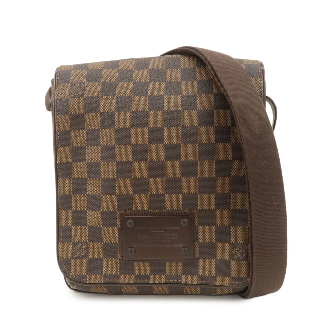 LOUIS VUITTON DAMIER EBENE BROOKLYN PM SHOULDER BAG: Louis Vuitton Damier Ebene Brooklyn PM Shoulder Bag Brand: louis vuitton Type: coin case Material: Damier Canvas Color: Damier Ebene Size: H23cm(9.06")D7.5cm(2.95")W22cm(8.66") Accessories: None <