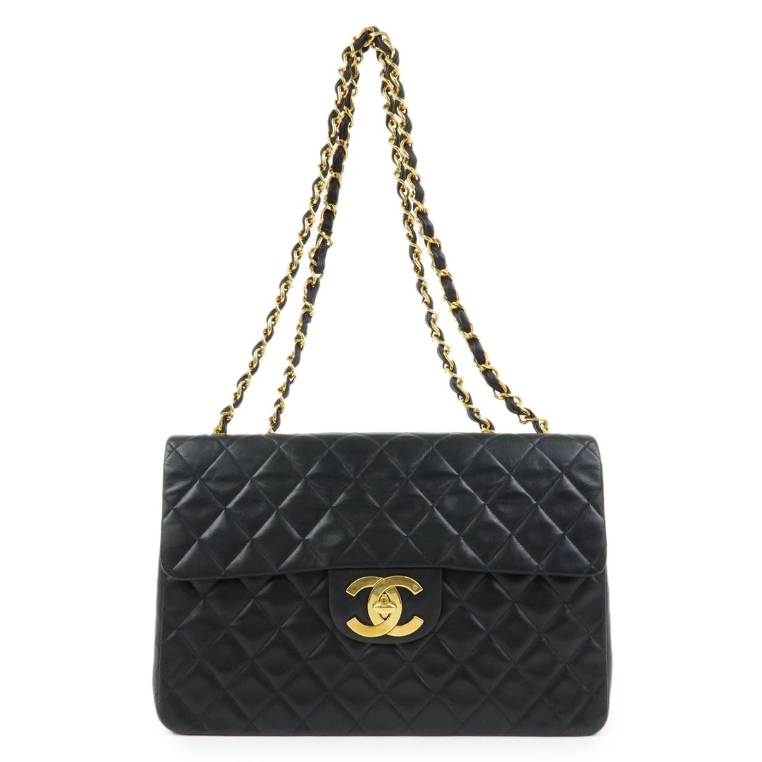 CHANEL JUMBO MATELASSE 34 LAMB SKIN CHAIN SHOULDER BAG (1 of 6)
