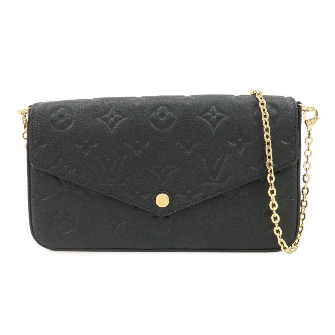 LOUIS VUITTON MONOGRAM EMPREINTE POCHETTE FELICIE NOIR: Louis Vuitton Monogram Empreinte Pochette Felicie Noir Brand: Louis Vuitton Type: shoulder bag Material: Empreinte Leather Color: Noir Size: W21.5cm(8.46")H11cm(4.33")D3cm(1.18") Accessories: None